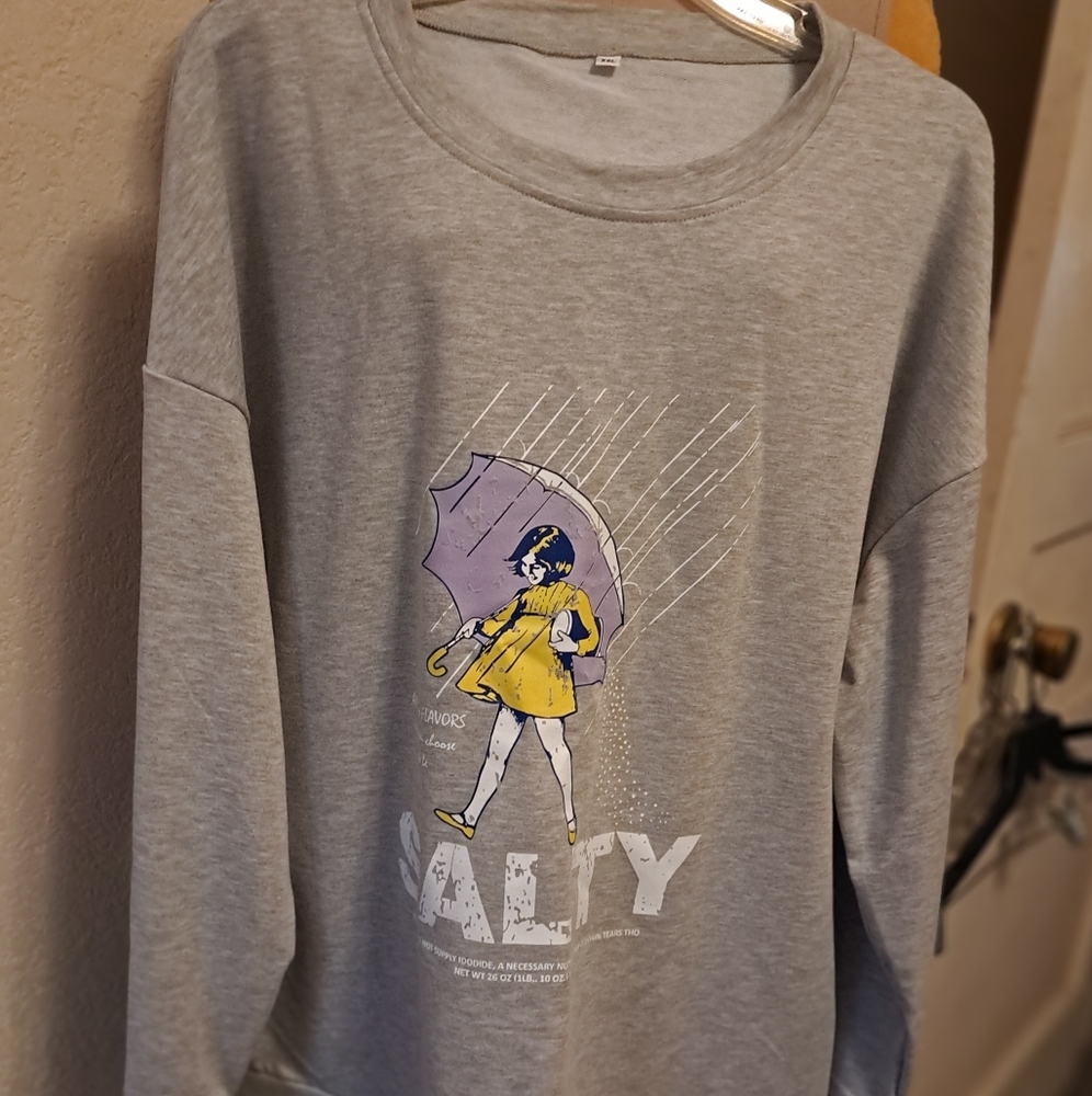 NEW Sz L Digiprint Graphic Salty Lightweight Sweatshirt